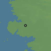 Shaded relief of the 47 km around Bredebro, drawn from the GMTED2010 grid