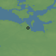 Shaded relief of the 47 km around Bremdal, drawn from the GMTED2010 grid