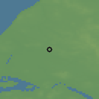 Shaded relief of the 46 km around Brønderslev, drawn from the GMTED2010 grid