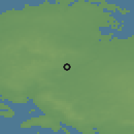 Shaded relief of the 47 km around Brylle, drawn from the GMTED2010 grid