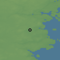 Shaded relief of the 47 km around Christiansfeld, drawn from the GMTED2010 grid