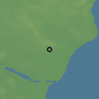Shaded relief of the 47 km around Dronninglund, drawn from the GMTED2010 grid