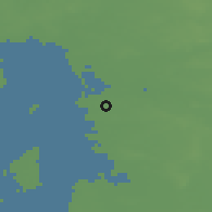 Shaded relief of the 47 km around Egebæk, drawn from the GMTED2010 grid