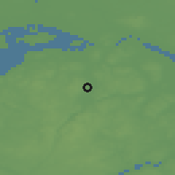 Shaded relief of the 47 km around Ellidshøj, drawn from the GMTED2010 grid