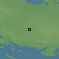 Shaded relief of the 47 km around Espe, drawn from the GMTED2010 grid