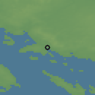 Shaded relief of the 47 km around Faaborg, drawn from the GMTED2010 grid