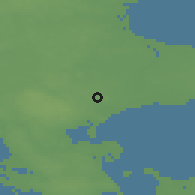 Shaded relief of the 47 km around Fakse, drawn from the GMTED2010 grid