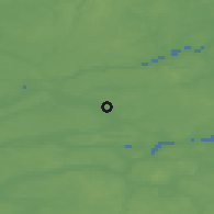 Shaded relief of the 47 km around Fårup, drawn from the GMTED2010 grid