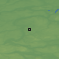 Shaded relief of the 47 km around Fårvang, drawn from the GMTED2010 grid