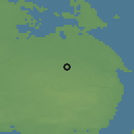 Shaded relief of the 47 km around Ferritslev, drawn from the GMTED2010 grid