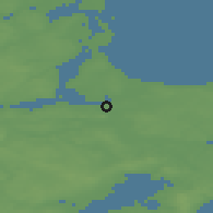 Shaded relief of the 47 km around Allingåbro, drawn from the GMTED2010 grid