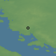 Shaded relief of the 47 km around Flemløse, drawn from the GMTED2010 grid
