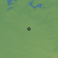 Shaded relief of the 47 km around Frederiks, drawn from the GMTED2010 grid