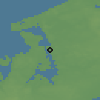 Shaded relief of the 47 km around Frederikssund, drawn from the GMTED2010 grid