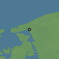 Shaded relief of the 47 km around Frederiksværk, drawn from the GMTED2010 grid