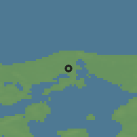 Shaded relief of the 47 km around Frøstrup, drawn from the GMTED2010 grid