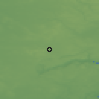 Shaded relief of the 47 km around Gadbjerg, drawn from the GMTED2010 grid