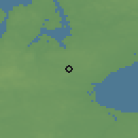 Shaded relief of the 47 km around Gadstrup, drawn from the GMTED2010 grid