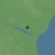 Shaded relief of the 47 km around Gandrup, drawn from the GMTED2010 grid