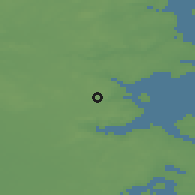 Shaded relief of the 47 km around Genner, drawn from the GMTED2010 grid