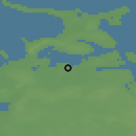 Shaded relief of the 47 km around Gislinge, drawn from the GMTED2010 grid