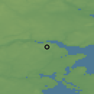 Shaded relief of the 47 km around Andkær, drawn from the GMTED2010 grid