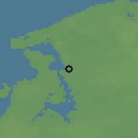 Shaded relief of the 47 km around Græse Bakkeby, drawn from the GMTED2010 grid