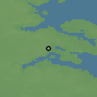 Shaded relief of the 48 km around Gråsten, drawn from the GMTED2010 grid