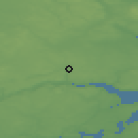 Shaded relief of the 47 km around Grejs, drawn from the GMTED2010 grid
