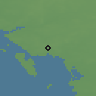 Shaded relief of the 47 km around Andrup, drawn from the GMTED2010 grid