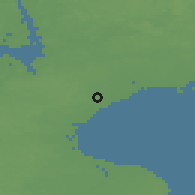 Shaded relief of the 47 km around Greve Landsby, drawn from the GMTED2010 grid