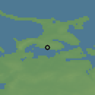 Shaded relief of the 47 km around Grevinge, drawn from the GMTED2010 grid
