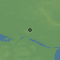 Shaded relief of the 47 km around Grindsted, drawn from the GMTED2010 grid