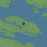Shaded relief of the 47 km around Guderup, drawn from the GMTED2010 grid