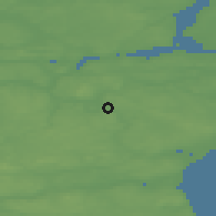 Shaded relief of the 47 km around Hadsten, drawn from the GMTED2010 grid