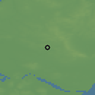 Shaded relief of the 47 km around Hallund, drawn from the GMTED2010 grid