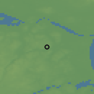 Shaded relief of the 47 km around Hals, drawn from the GMTED2010 grid