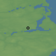 Shaded relief of the 47 km around Harridslev, drawn from the GMTED2010 grid