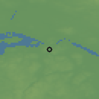 Shaded relief of the 47 km around Aalborg, drawn from the GMTED2010 grid