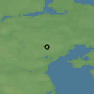 Shaded relief of the 47 km around Hårup, drawn from the GMTED2010 grid