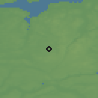 Shaded relief of the 47 km around Haverslev, drawn from the GMTED2010 grid