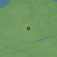 Shaded relief of the 47 km around Arden, drawn from the GMTED2010 grid