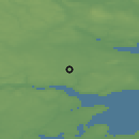 Shaded relief of the 47 km around Hedensted, drawn from the GMTED2010 grid