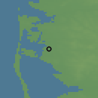Shaded relief of the 47 km around Hee, drawn from the GMTED2010 grid