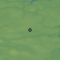 Shaded relief of the 47 km around Herskind, drawn from the GMTED2010 grid