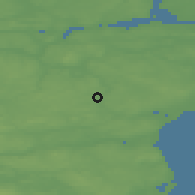 Shaded relief of the 47 km around Hinnerup, drawn from the GMTED2010 grid