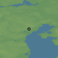Shaded relief of the 47 km around Hjortshøj, drawn from the GMTED2010 grid