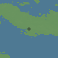 Shaded relief of the 48 km around Holeby, drawn from the GMTED2010 grid