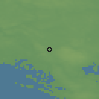 Shaded relief of the 47 km around Holme Olstrup, drawn from the GMTED2010 grid