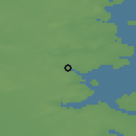Shaded relief of the 47 km around Hoptrup, drawn from the GMTED2010 grid